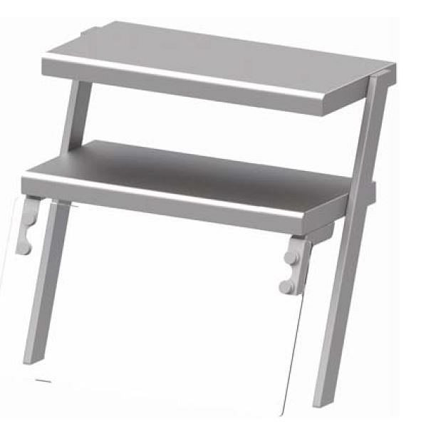 Étagère supérieure double Stalgast avec pare-haleine en verre et lampe chauffante 1433x540x700 mm pour systèmes de service alimentaire, ZS14105
