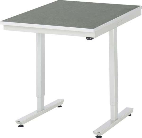 Table de travail RAU série adlatus 150 (réglable en hauteur électriquement), plan de travail avec revêtement linoléum/universel, 750x720-1120x1000 mm, 08-AT-075-100-L