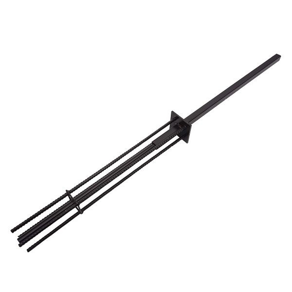 Manchon de sol Mendler pour brise-vue WPC Poteau aluminium Sarthe, ancrage au sol ancrage au sol, fer rond galvanisé, 76118