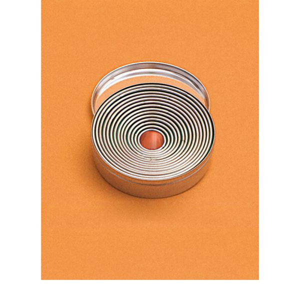 Jeu d'emporte-pièces Paderno, ronds, lisses, Ø 3,4 à 9 cm, BK0104211