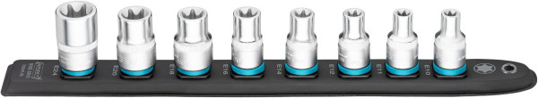 Hazet SmartRail, carré, creux 12,5 mm (1/2 pouce), profil extérieur TORX®, nombre d'outils : 8, 900E-SR/8