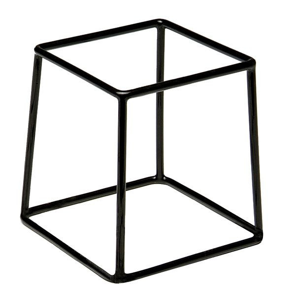 APS présentoir de buffet -MULTI-, 18 x 18 cm, hauteur : 18 cm, métal, revêtement noir, avec revêtement en caoutchouc antidérapant, 33252