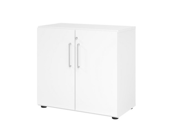 Armoire Hammerbacher 928T2, 2 OH, corps : blanc / façade : blanc, 80 x 42 x 74,6 cm (LxPxH), V928T2/W/W/BS