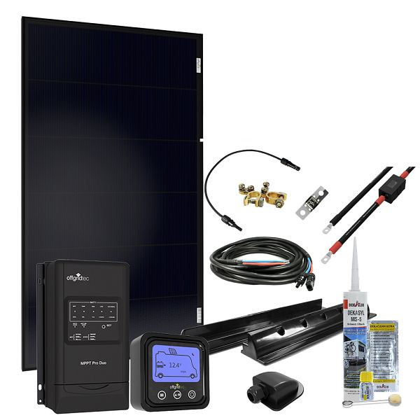 Offgridtec MobileBlack M 100W système solaire pour camping-car 30A MPPT DUO contrôleur de charge module solaire OLP PERC, 4-01-012875