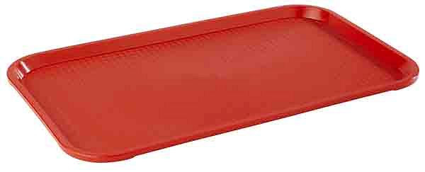 Plateau fast food APS GN 1/1, 53 x 32,5 cm, hauteur : 2 cm, polypropylène, rouge, 00552