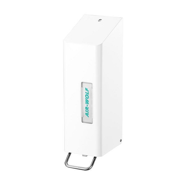 Distributeur de savon et de désinfectant Air Wolf, mural, blanc, 1 200 ml, acier inoxydable, série Omega, 29-402