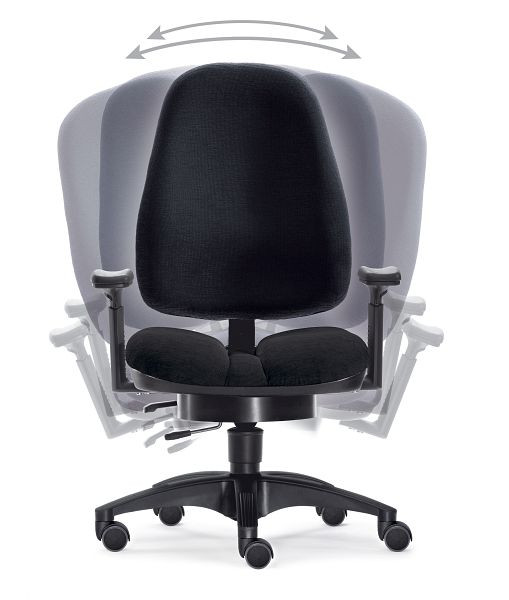 SITWELL MISTER SITWELL, noir, chaise de bureau sans accoudoirs, PM-87.100-M-90-109-00-44-10