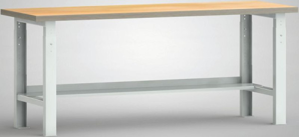 Etabli standard KLW, 2000 x 700 mm, réglage en hauteur, avec plateau multiplex en hêtre, WS513V-2000M40-X1582