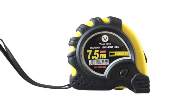 VaGo-Tools ruban à mesurer ruban à mesurer 7,5 m ruban à mesurer deux boutons d'arrêt ruban à mesurer, JR-7H89X_kv