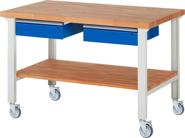 Etabli mobile RAU 7002A7, 1500x900x1000mm, 4 roulettes pivotantes, 05-7002A7-159B4S4.11