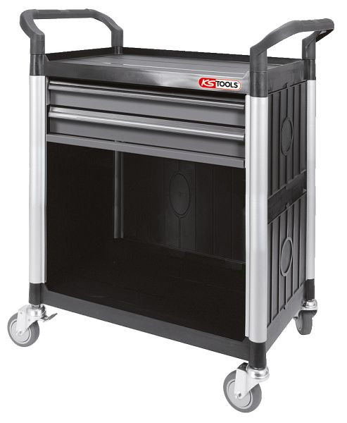Chariot de service d'atelier KS Tools avec 2 tiroirs et panneaux, 800.0031