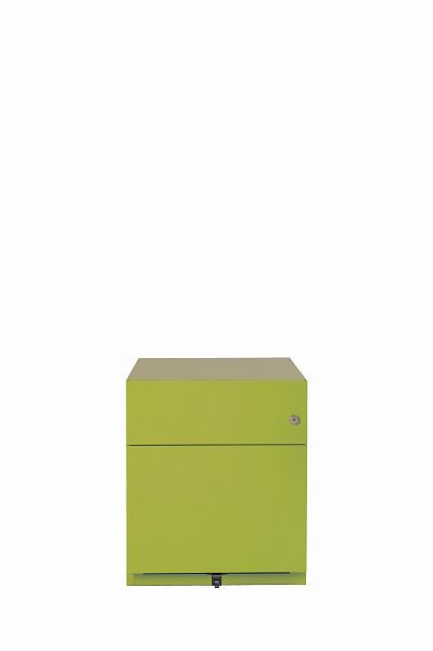 Conteneur roulant Bisley Note™, 1 tiroir universel, 1 tiroir HR, vert, NWA59M7SF604