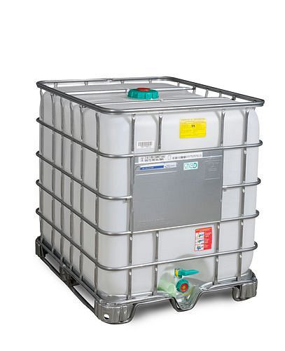 Conteneur pour marchandises dangereuses DENIOS IBC, EX, patins en acier, 1000 litres, NW150, bec NW50, 266-174