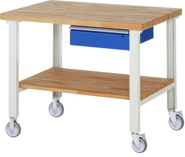 Etabli mobile RAU 7001A7, 1250x900x1000mm, 2 roulettes fixes et pivotantes chacune, 05-7001A7-129B4S22.11