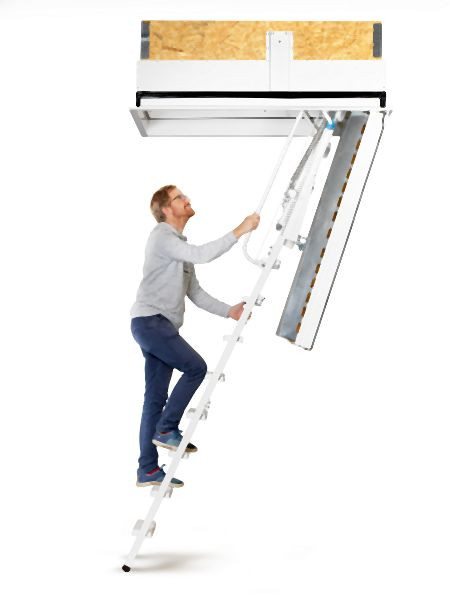 Escalier de grenier Wippro Isotec 200, ouverture coque : 130x70 cm, 17295