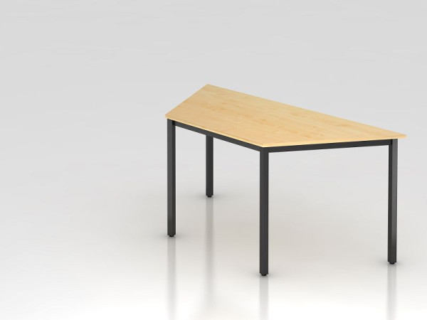 Table trapèze Hammerbacher, 160x69cm érable/noir, forme trapèze, forme trapèze, VDQTR/3/D