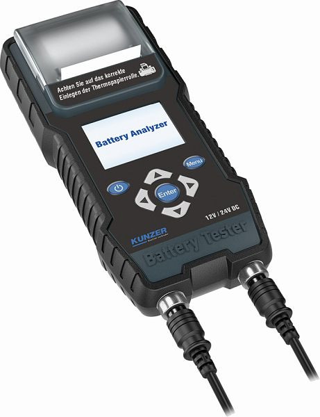 Testeur de batterie Kunzer 12 et 24 V avec imprimante thermique, BA1224