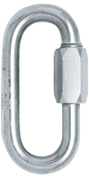 Crochet mousqueton Skylotec connecteur fileté de 8 mm VA OVAL LINK 8 VA, acier inoxydable V2A, ovale, 26 kN, H-048-8-VA