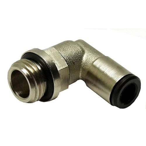 Raccord coudé AEROTEC avec filetage extérieur 1/4 pouce, cylindrique, 6 mm, avec joint torique, 20.2022.04