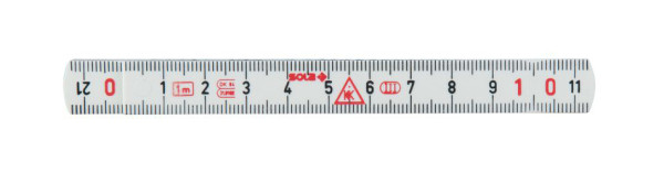 Mètre pliant en plastique KS Tools, blanc, 1m, 300.0066