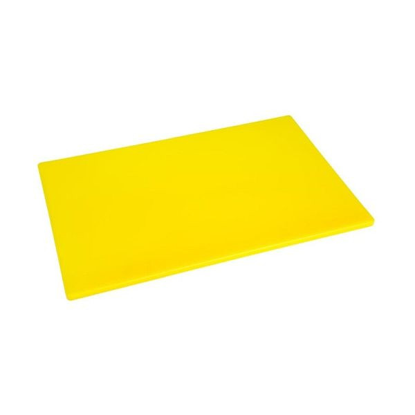 Planche à découper Hygiplas LDPE jaune 450x300x12mm, J254