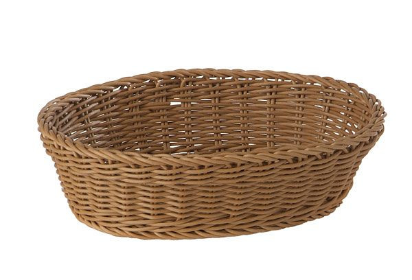 Panier APS, ovale, 25 x 19 cm, hauteur : 6,5 cm, polypropylène, beige, -PROFI LINE-, 50801