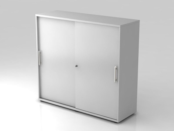 Hammerbacher armoire à portes coulissantes 3OH 120cm poignée de garde-corps gris/gris, 120x40x110 cm (LxPxH), V1753S/5/5/RE