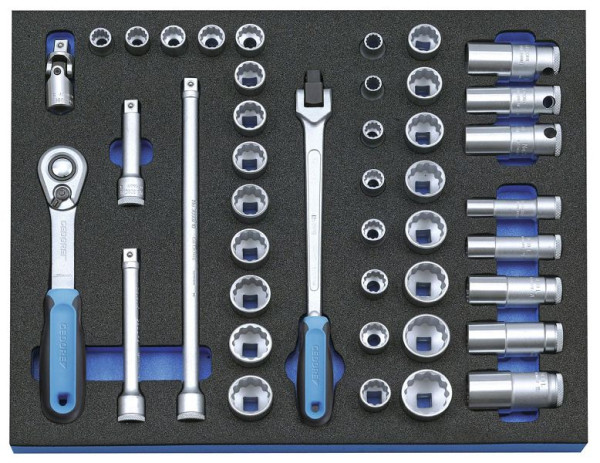 Insert d'outil de contrôle GEDORE avec assortiment de clés à douille 3/8'', 2016486