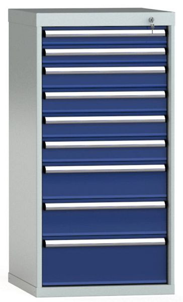 Armoire à tiroirs KLW 1150 x 572 x 605 mm H x L x P, dimensions d'installation : 150 mm, division : 27x27 unités, SEA1150-09EP-001