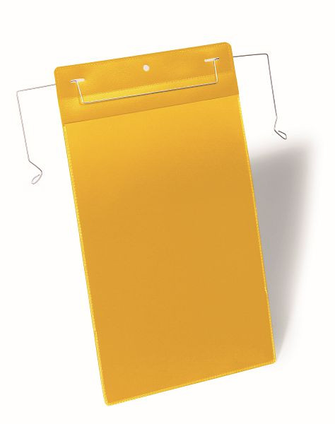 Sac à suspendre en fil DURABLE, jaune, A4 portrait, paquet de 50, 175304
