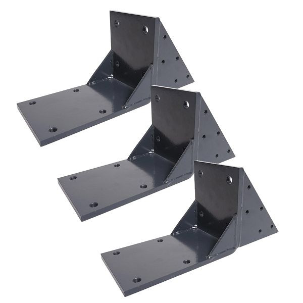 Mendler lot de 3 adaptateurs de chevron pour store cassette T124, adaptateur de support de chevron, anthracite, 3x76442