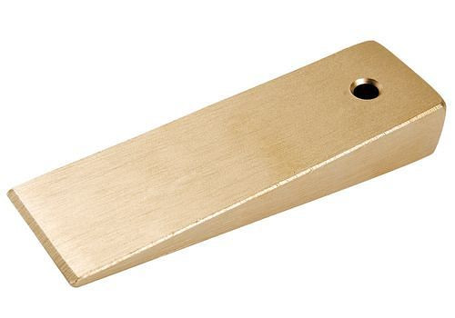 Cale DENIOS avec trou 100 x 30 x 15 mm, bronze spécial, anti-étincelles, pour zones Ex, 262-938