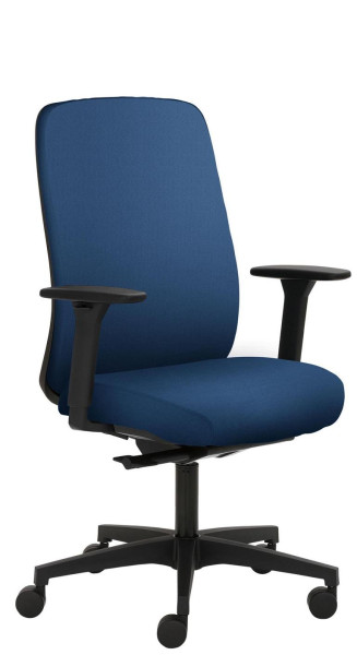 Chaise pivotante Mayer Sitzmöbel , piètement en plastique, accoudoirs réglables en hauteur, bleu, 2229_AV1D_SYM++_30612