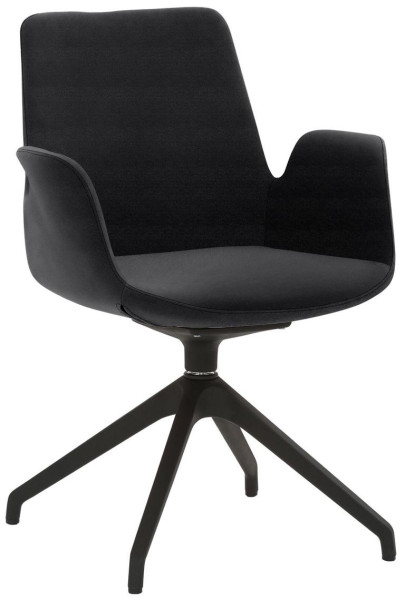 Fauteuil Mayer Sitzmöbel , piètement étoile, plastique noir, rotatif à 360°, anthracite, 2009_S3_30487