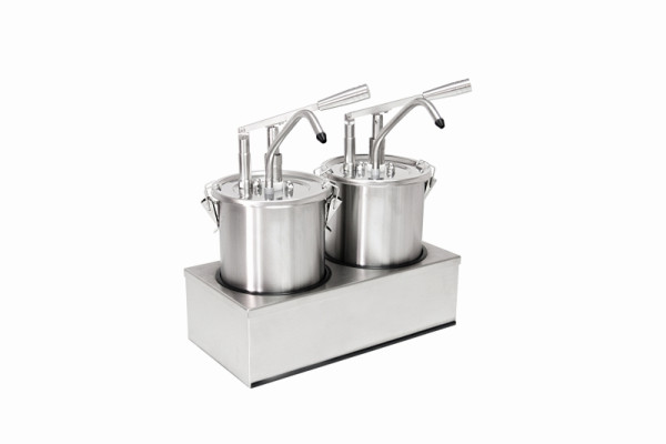 Distributeur doseur Schneider 2 compartiments, contenu 2x5 litres, hauteur : 435 mmxØ180 mm, 152401