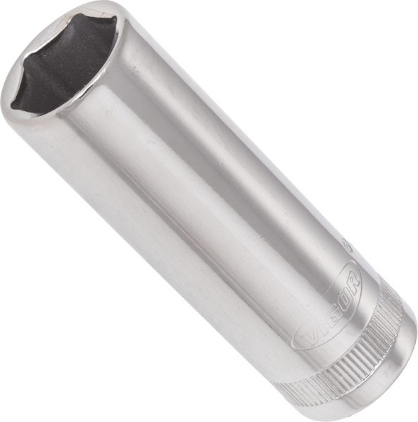 VIGOR insert de clé à douille, long, carré creux 10 mm (3/8 pouce), profil à six pans extérieurs, 15 mm, V2313N