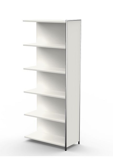 Étagère supplémentaire Kerkmann pour 5 OH, Artline, L 780 x P 380 x H 1850 mm, blanc, 13738210