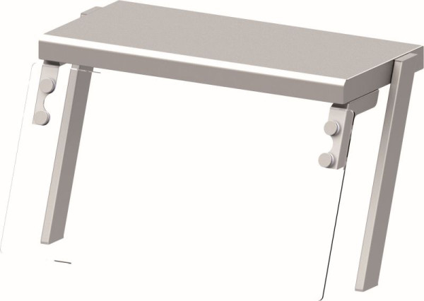 Étagère supérieure Stalgast avec pare-haleine en verre 434x450x450 mm pour systèmes de service alimentaire, ZS04101