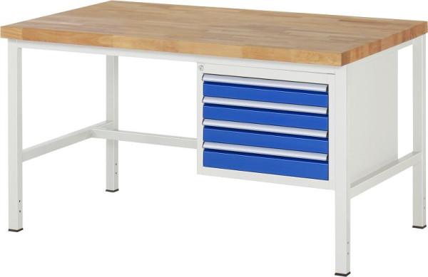Etabli RAU série 8000 - modèle 8133, L1500 x P900 x H840-1040 mm, base système L1495 x P850 x H800-1000 mm, 03-8133A1-159B4H.11