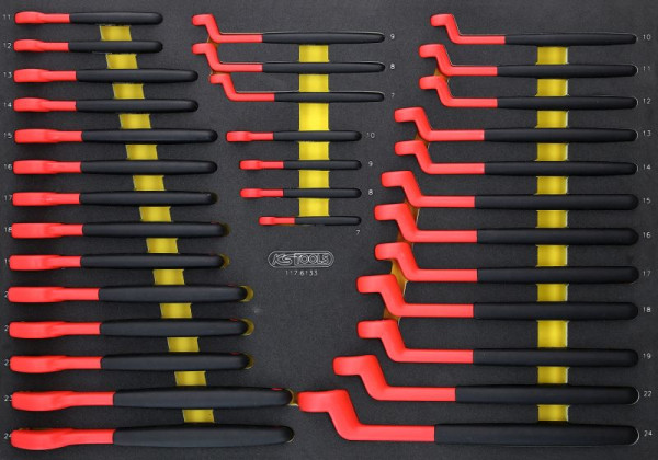 KS Tools Jeu de clés isolées dans un insert en mousse, 33 pièces, 117.6133