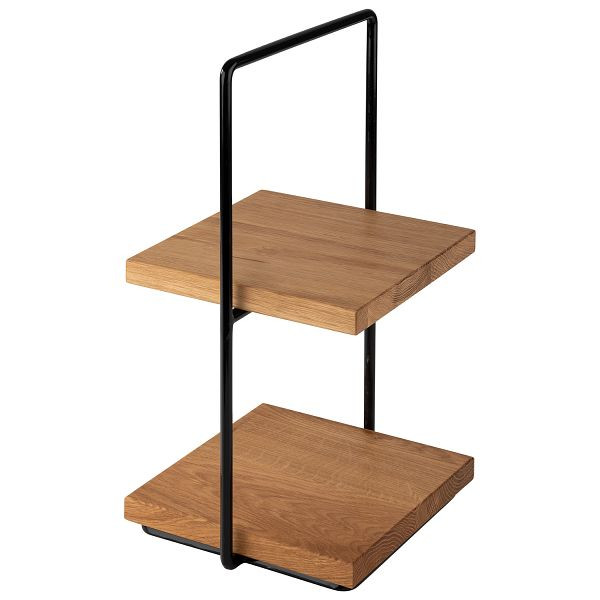 APS étagère 2 niveaux, 23 x 20 x 40,5 cm, set : 1 support buffet, 23 x 19 x 40,5 cm, 2 planches, 20 x 20 x 2 cm, bois de chêne (huilé), -PERFECTO SMALL-, 33300