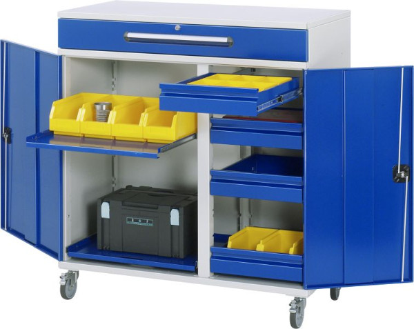Bureau debout avec armoire latérale RAU - modèle 35, L1100 x P520 x H1185 mm, 07-1100T-M35F.11