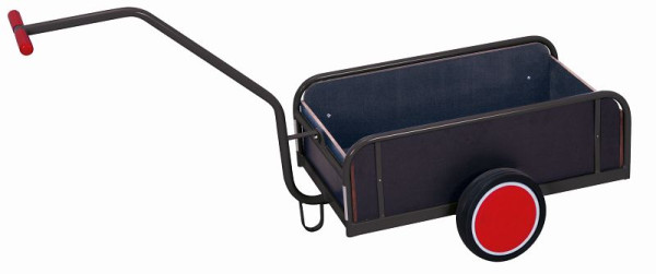 Chariot à bras VARIOfit avec paroi latérale, dimensions extérieures : 1 560 x 645 x 780 mm (LxPxH), jeu de roues : pneus en caoutchouc plein, zu-1284/AG