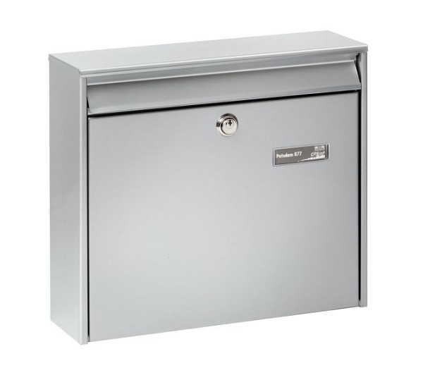 Boîte aux lettres BURG-WÄCHTER Potsdam 877 Si, 2 x clés, HxLxP (extérieur) : 322 x 362 x 100mm, argent, 7750