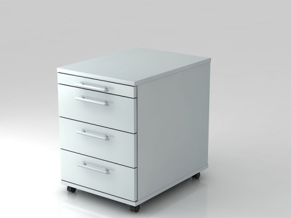 Conteneur roulant Hammerbacher 58cm, 3 tiroirs, poignée de garde-corps grise, 42,8x58x59 cm, 1/3/3/3 HE, V1606/5/5/RE