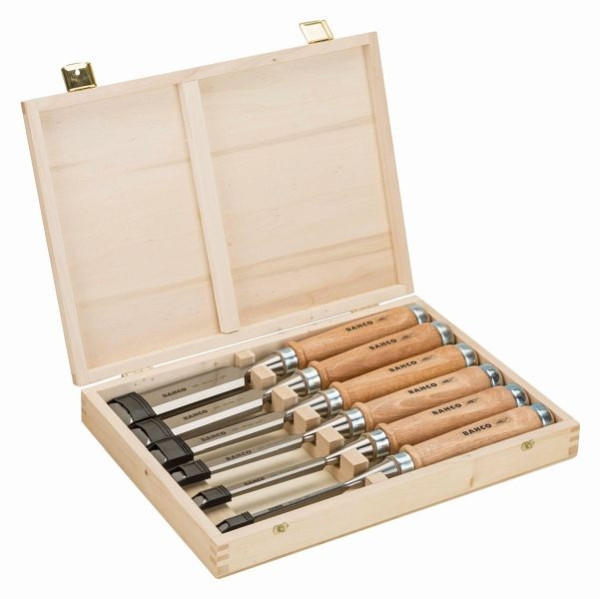 Jeu de ciseaux Bahco 6, 10, 12, 18, 25, 32 mm dans une boîte en bois 425-083