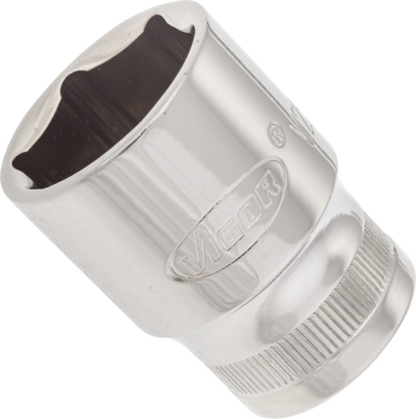 Insert de clé à douille VIGOR, carré creux 12,5 mm (1/2 pouce), profil à six pans extérieurs, 21 mm, V2567N