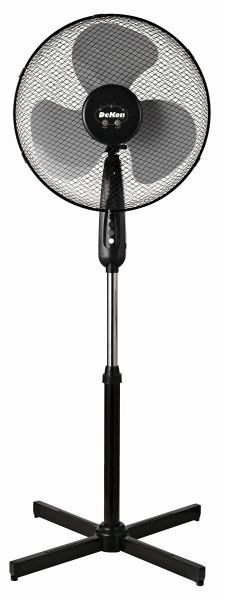Ventilateur sur pied DeKon Stratos, noir, environ 39 cm, W 419