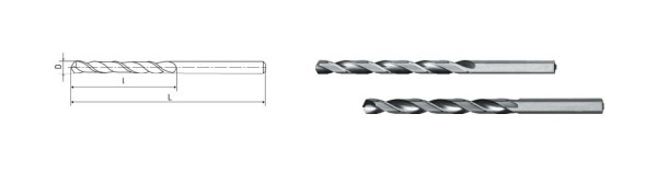 ELMAG Foret hélicoïdal HSS Co5 DIN 340, Ø 4,5 mm (long), 70707