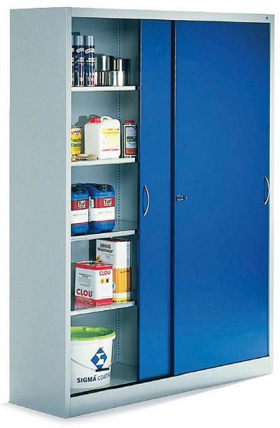 Armoire à portes coulissantes Bedrunka+Hirth avec serrure à cylindre poussoir, dimensions en mm (LxPxH) : 1200 x 400 x 1950, 04.254.120